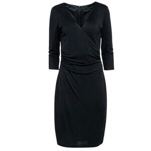 David Meister 3/4 Sleeve Black Dress, Size 12, Vintage